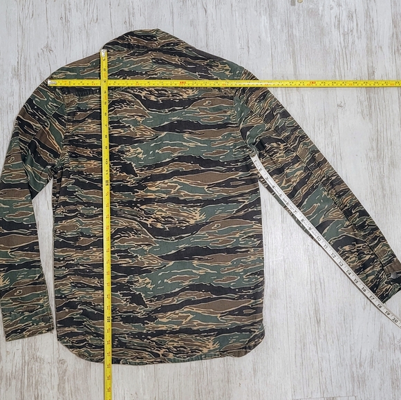ZARA MAN Camo Denim Full Zip or Button Up Shirt Jacket Long Sleeve Men's S - Picture 10 of 15